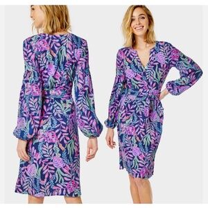 Lilly Pulitzer Kierna Knee Length Dress Oyster Bay Navy You’ve Been Spotted